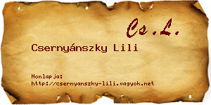 Csernyánszky Lili névjegykártya